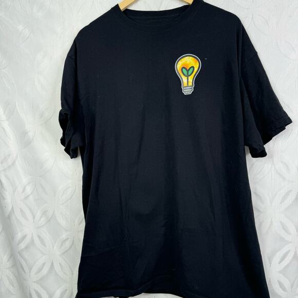 Oh Shirt Yeah Light Bulb Black Tee Mens Size XL - Picture 2 of 4